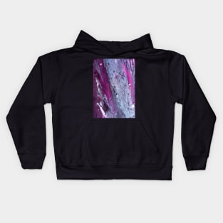 Pink geode acrylic painting pour - Abstract Kids Hoodie